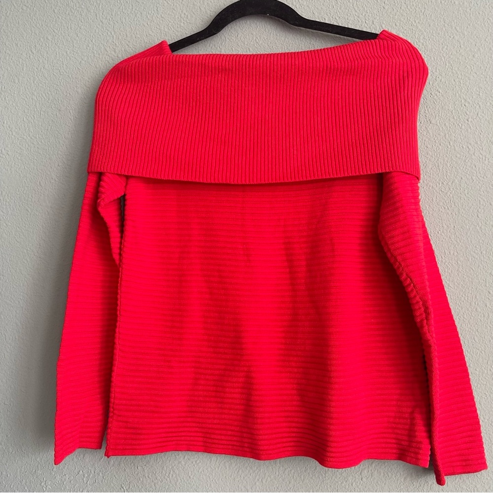 BRAND NEW Vibrant Red Off-Shoulder Sweater